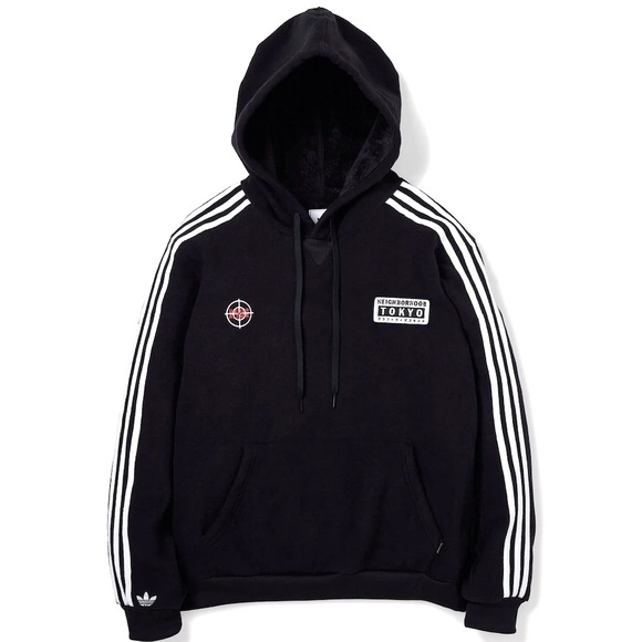 Adidas X Neighborhood black double fleece hoodie XS - Picture 1 of 4